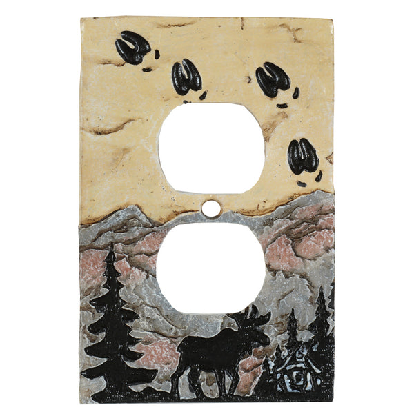 Moose Tracks Stone Outlet Cover - SALE