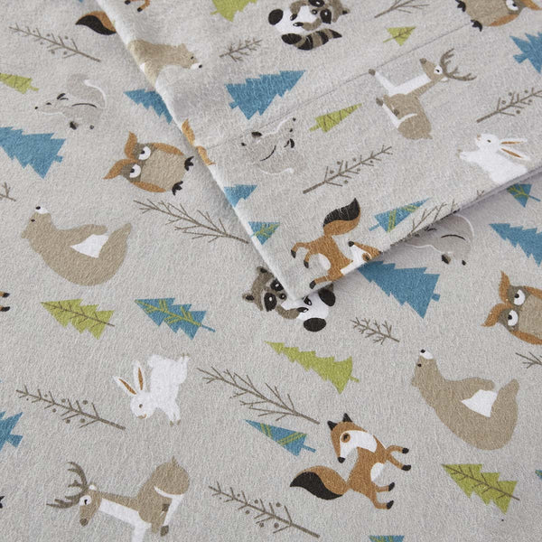 Forest Friends Flannel Sheet Set - Twin XL - OUT OF STOCK UNTIL 06/04/2026