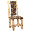 Cedar Log High Back Upholstered Side Chair