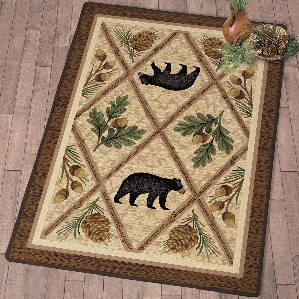 Nantahala Trails Bear Rug - 4 x 5