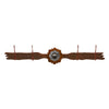 Round Old Silver Berry Concho 4 Hook Coat Rack