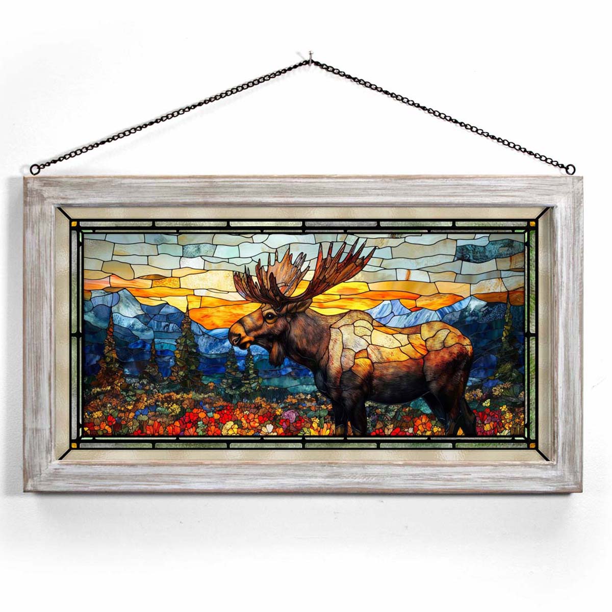 Mosaic Moose Stained Glass Art
