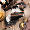 Cowhide & Croc Leather Table Runner - 54 Inch