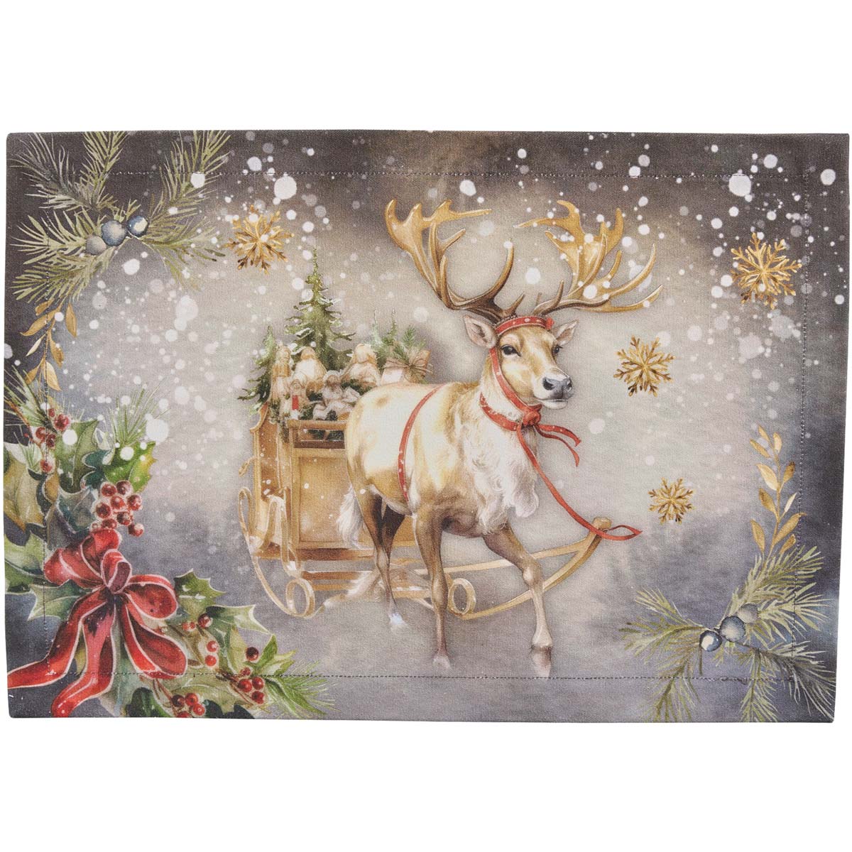 Snowy Sleigh Placemats - Set of 4