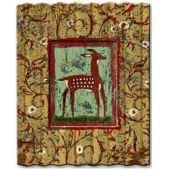 Flora Corrugated Metal Framed Art