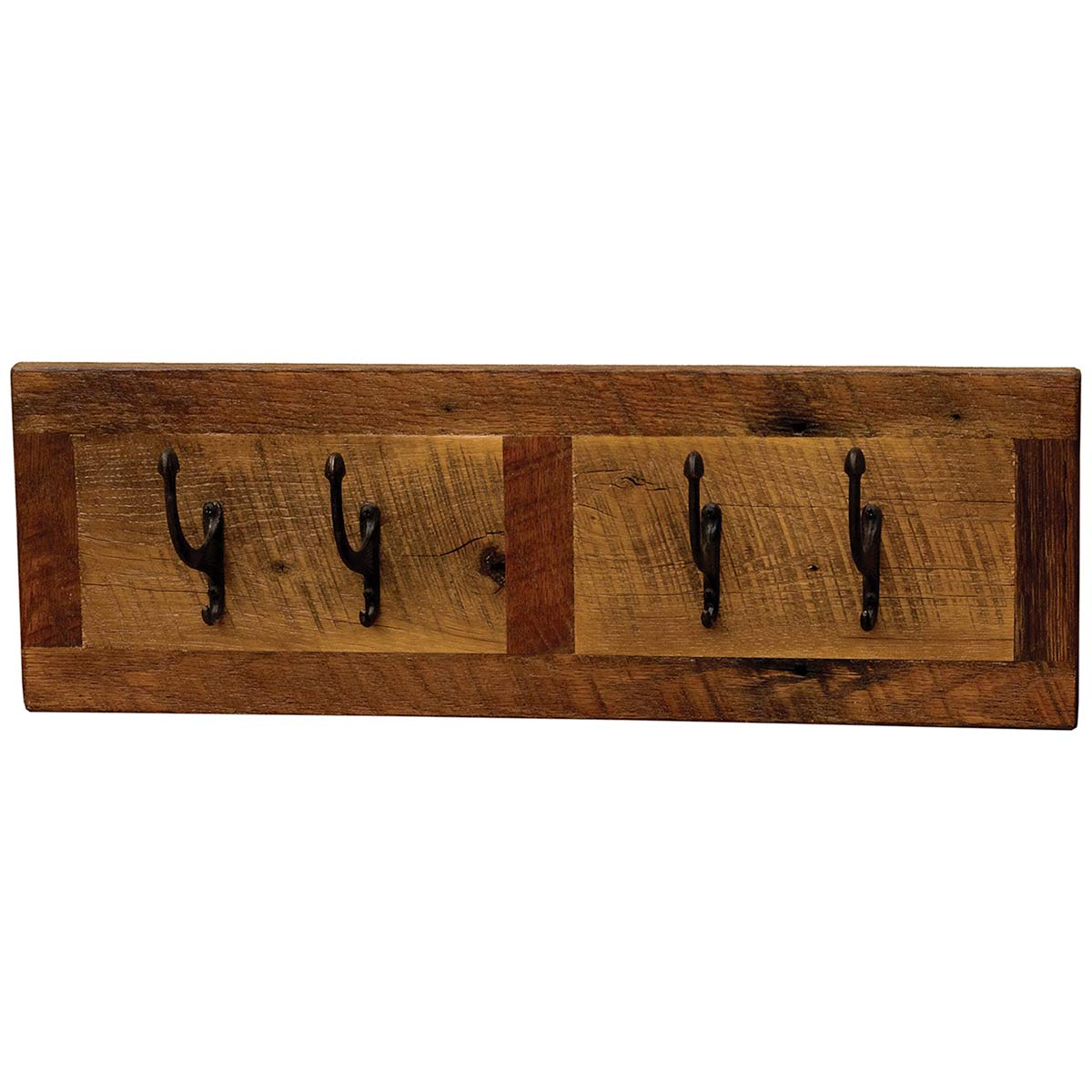 Barnwood Wall Coat Rack - 24-inch with 4 Pegs