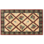 Pinecone & Plaid Bath Rug - 3 x 4