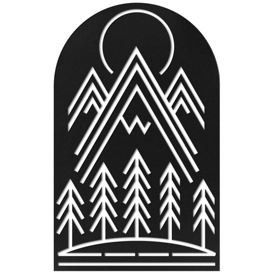 Midnight Mountain Metal Wall Art