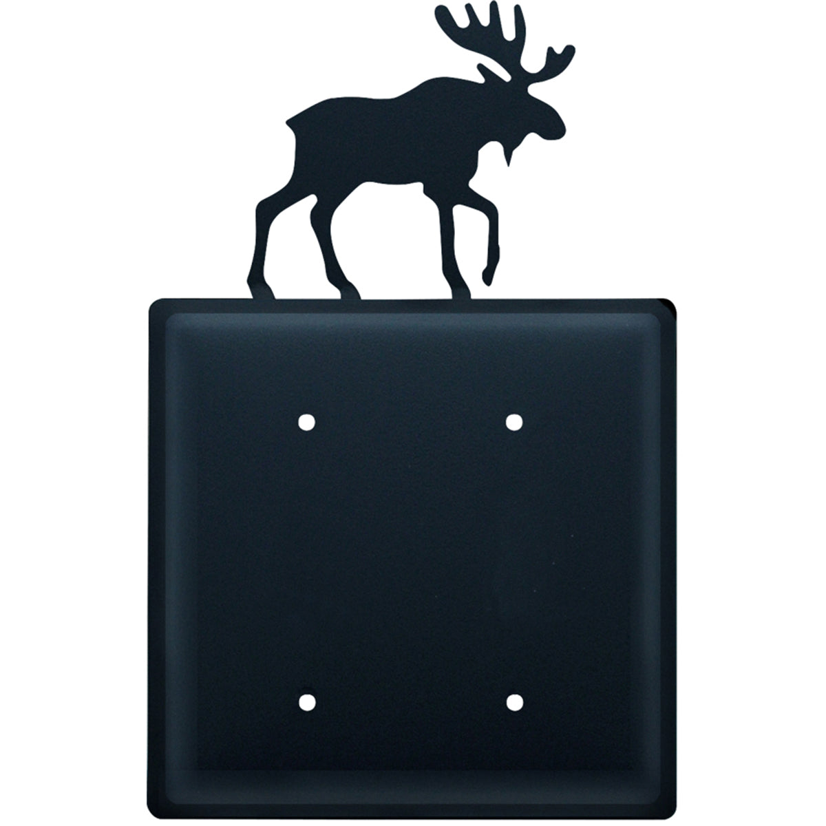 Wrought Iron Moose Double Electrical Cover