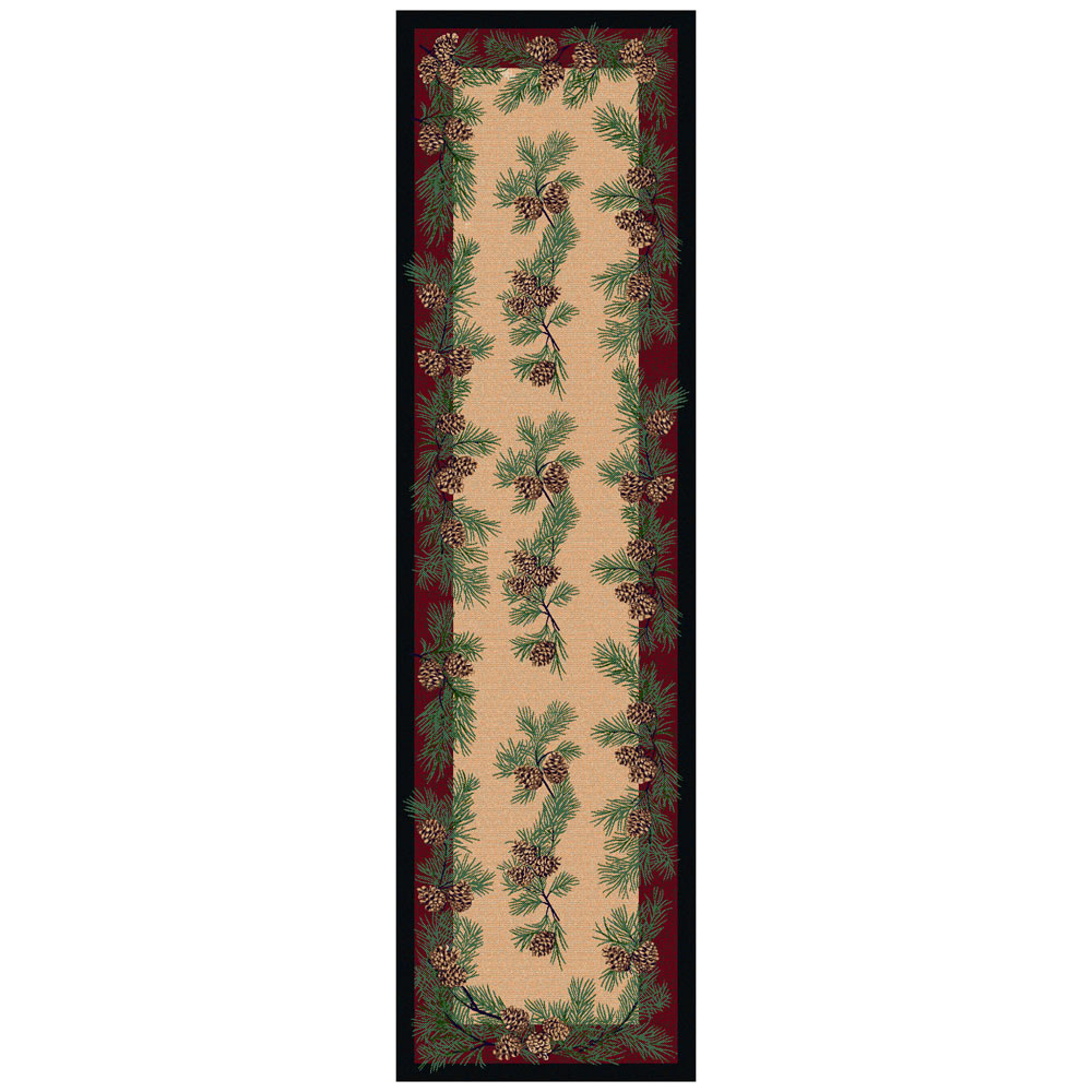 Gifts of the Forest Burgundy Rug - 2 x 8