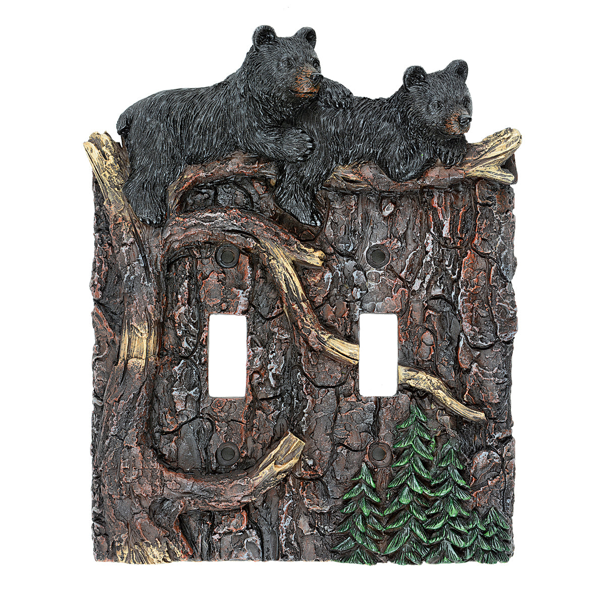 Woodland Bear Cubs Double Switch Plate
