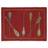 Crimson Paddles Hooked Wool Petite Accent Rug - OUT OF STOCK UNTIL 07/03/2026