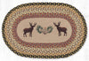 Buck & Pinecone Oval Patch Rug