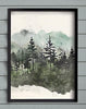 Serene Forest Watercolor Wall Art - 2