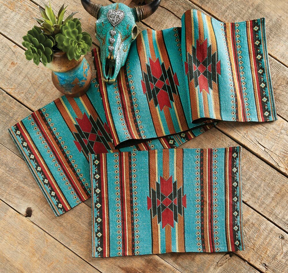 San Juan Turquoise Table Runner - OUT OF STOCK UNTIL 07/11/2026