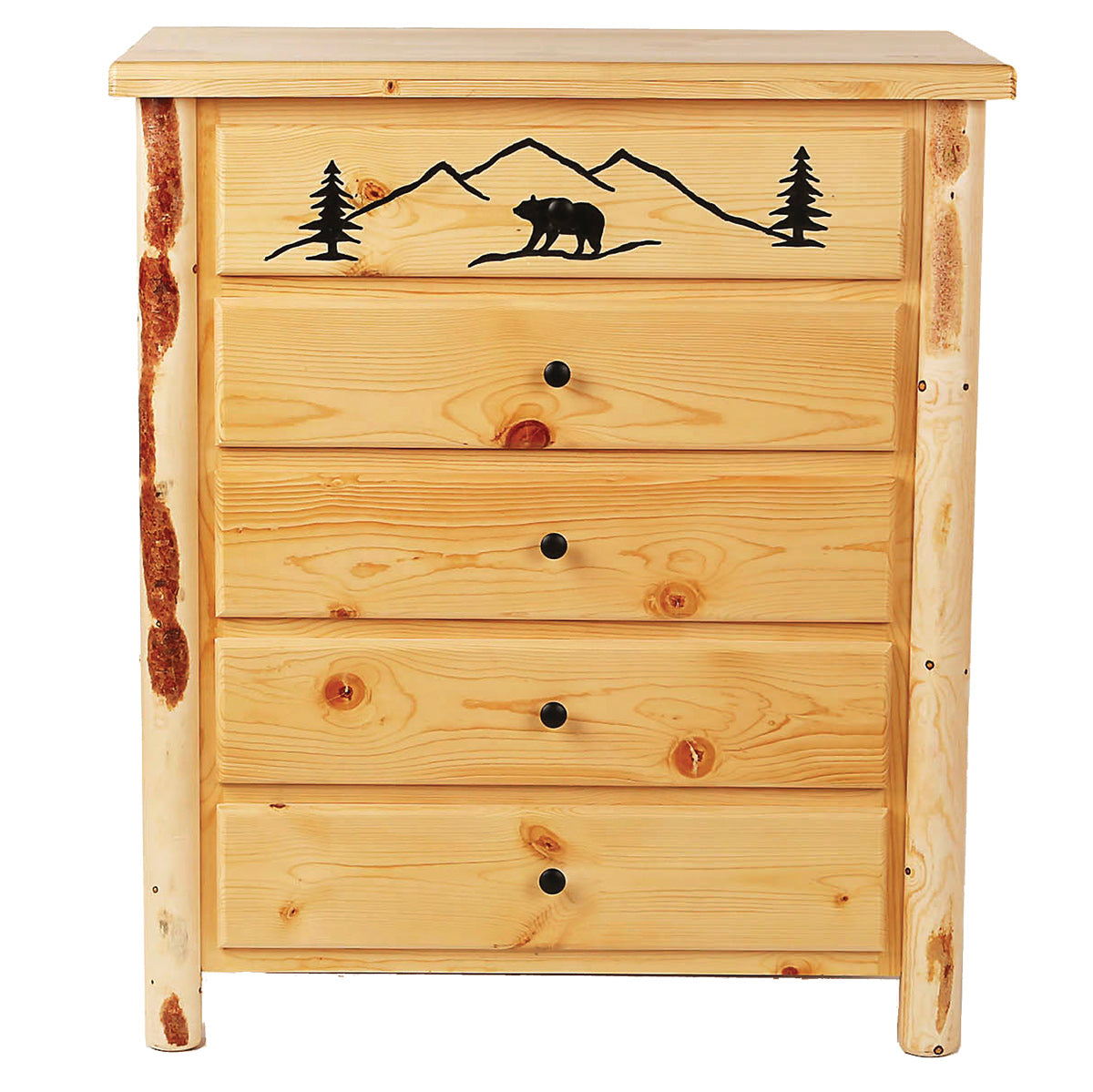 Bear Mountain Log Chest of Drawers