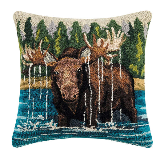 Lakeside Majesty Hooked Pillow - OUT OF STOCK UNTIL 08/27/2026