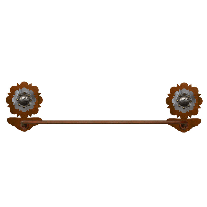 Round Old Silver Berry Towel Bar