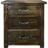 Lima Sawn 3 Drawer Chest with Iron - Jacobean Stain