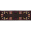 Moose Panels Hooked Wool Rug - 3 x 8