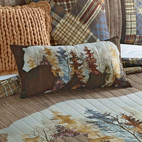 Peaceful Forest Bear Pillow