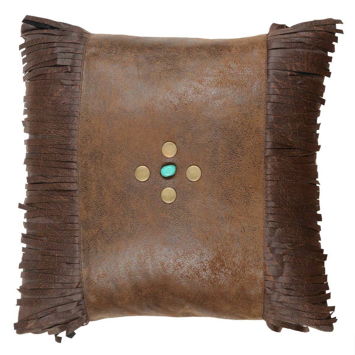 Canyon Shadows Brown Fringed Pillow