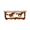 Wild Horses 20 Inch Pine Hook Shelf