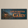 Cabin Living Wood Sign