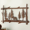 Bear & Tree Metal Wall Art