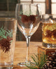 Pinecone and Needles Wine Glasses