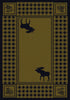 Moose Refuge Green Rug - 8 x 11