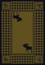 Moose Refuge Green Rug - 8 x 11