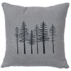 Trees Linen Pillow - Gray