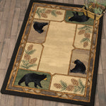 Mellow Mornings Black Bear Rug - 4 x 5