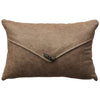Mushroom Pillow with Flap & Leather Back - 12 x 18