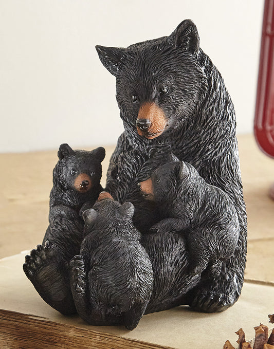 Black Bear Triplets Sculpture - SALE