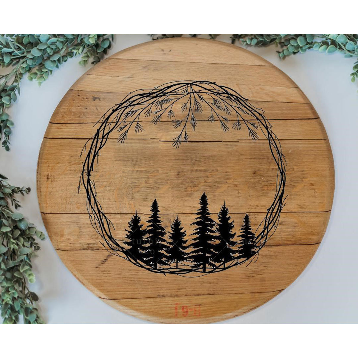 Woodland Wreath Lazy Susan