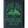 Love You Wood Sign - Blue & Green