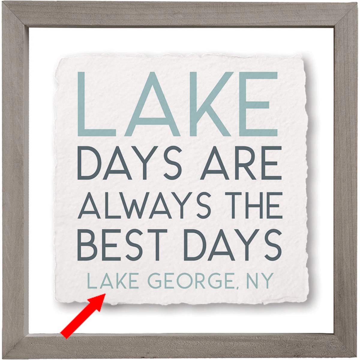 Lakeside Days Personalized Wall Art