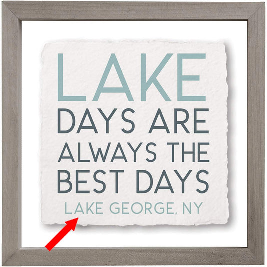 Lakeside Days Personalized Wall Art