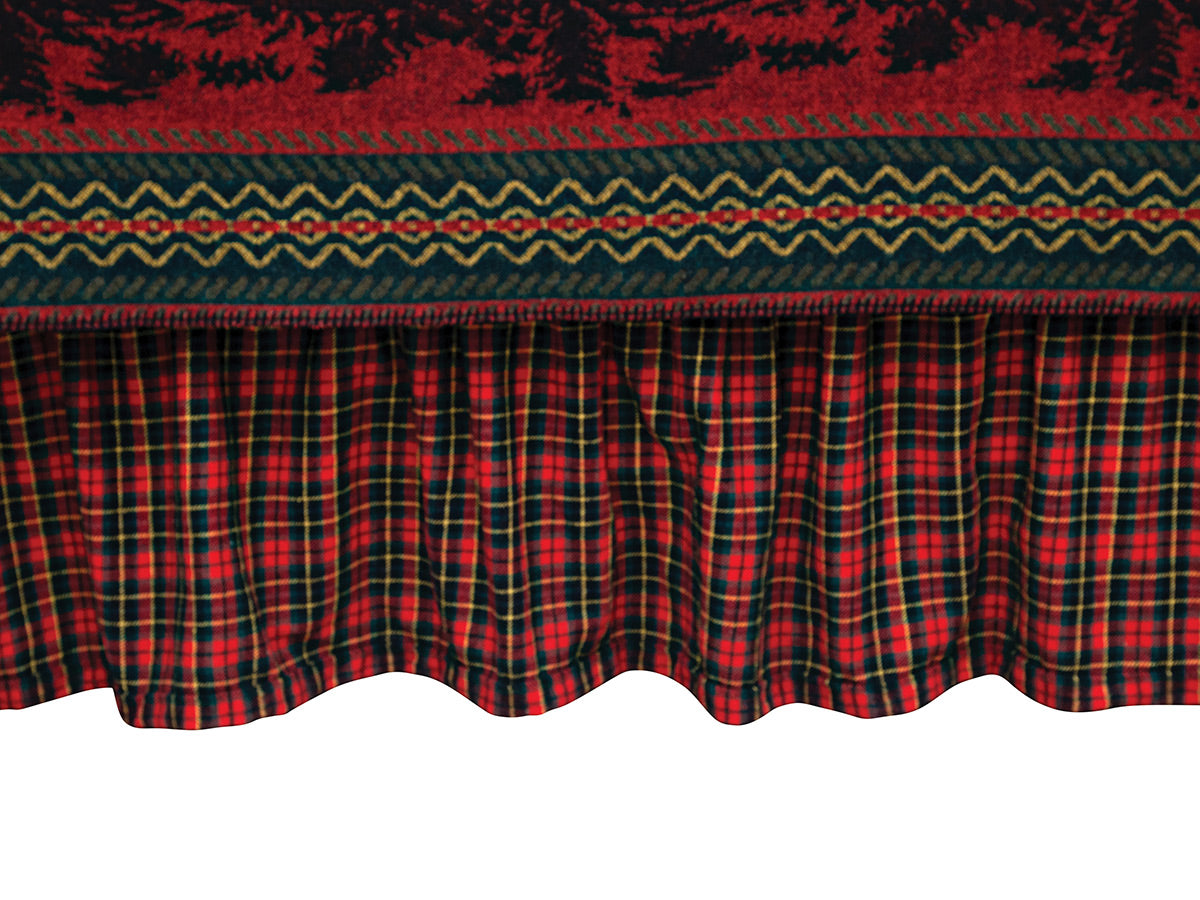 Wooded River Bear 5 Bedskirt - Twin