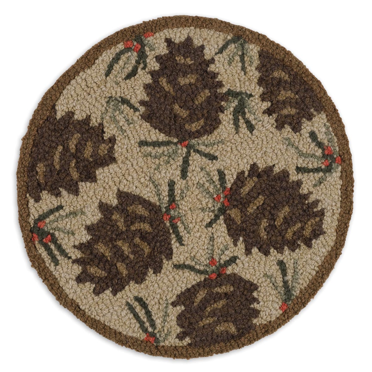Needles & Cones Hooked Chair Pad - Set of 2 - OUT OF STOCK UNTIL 07/03/2026
