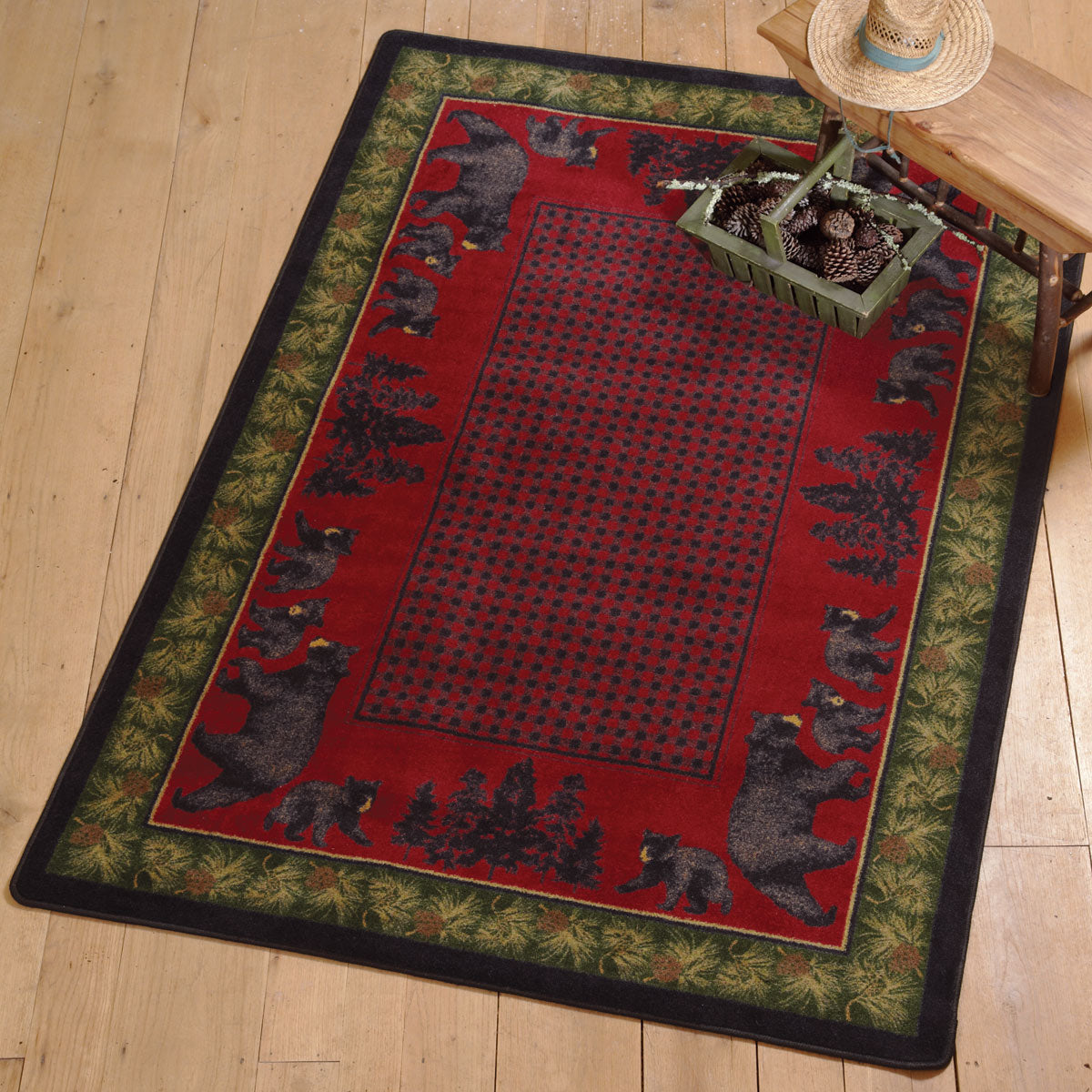 Big Sky Bear Family Multicolor Rug - 2 x 8