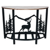 Deer Mountain Scene Sofa Table