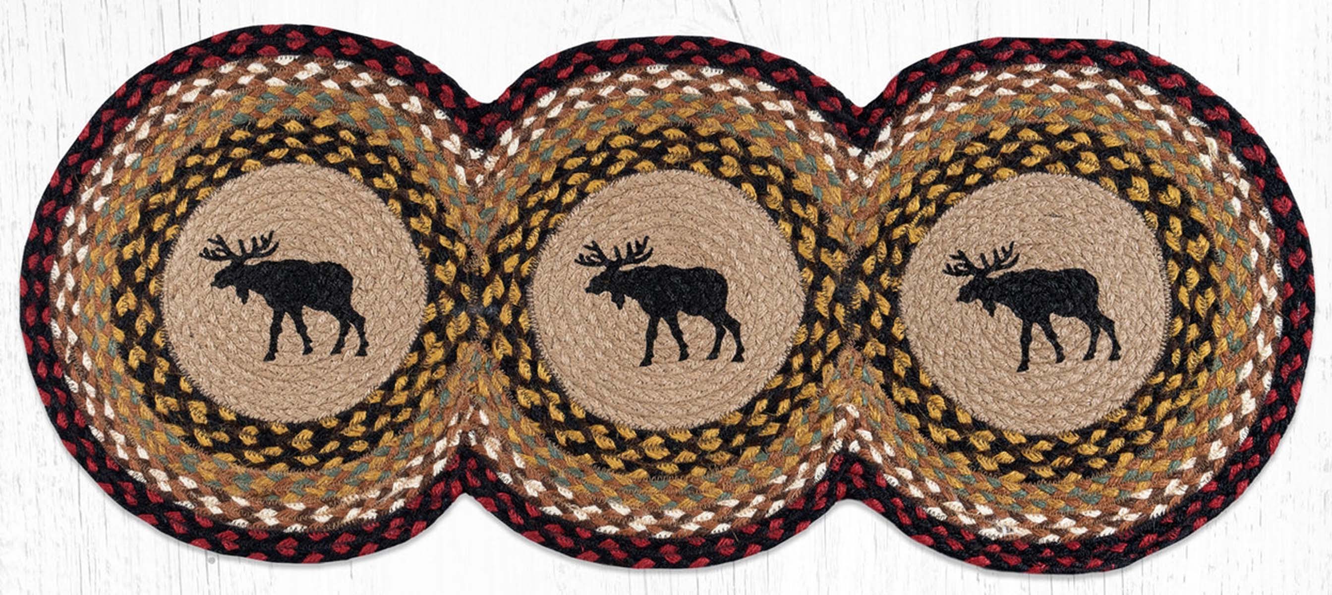 Midnight Moose Tri-Circle Table Runner