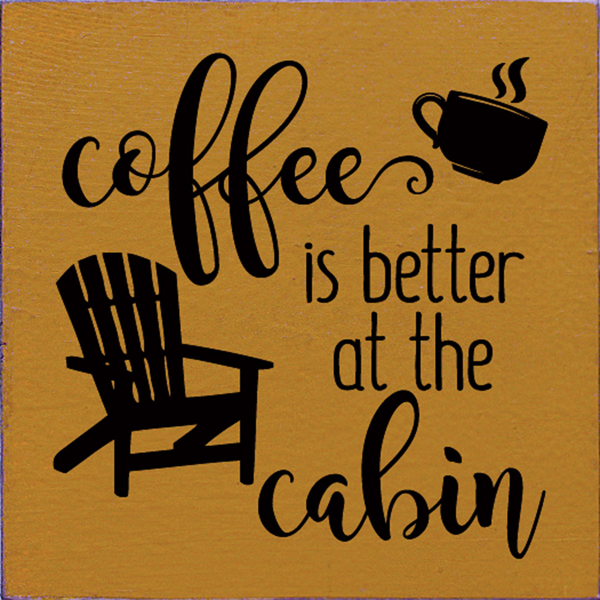 Cabin Coffee Wood Sign