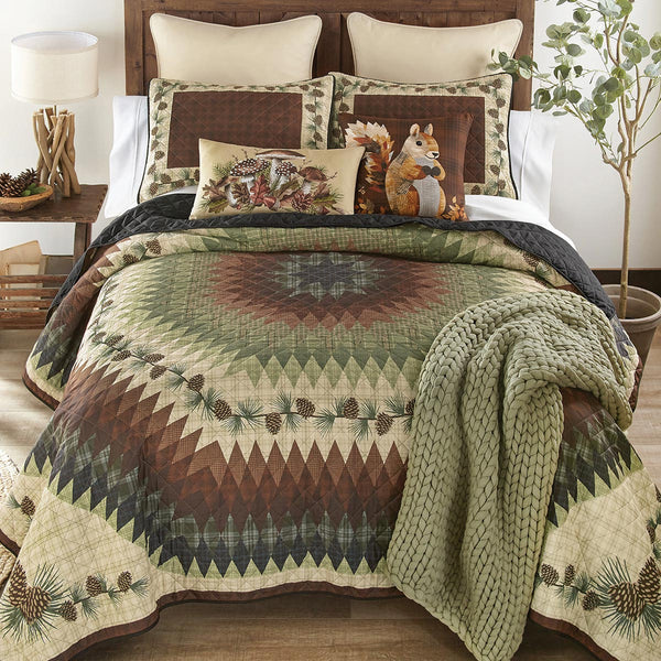 Pinecone Radiance Quilt Bed Set - King