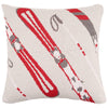 Red Skis Indoor/Outdoor Pillow