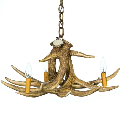 Whitetail Deer 3 Antler Cascade Chandelier