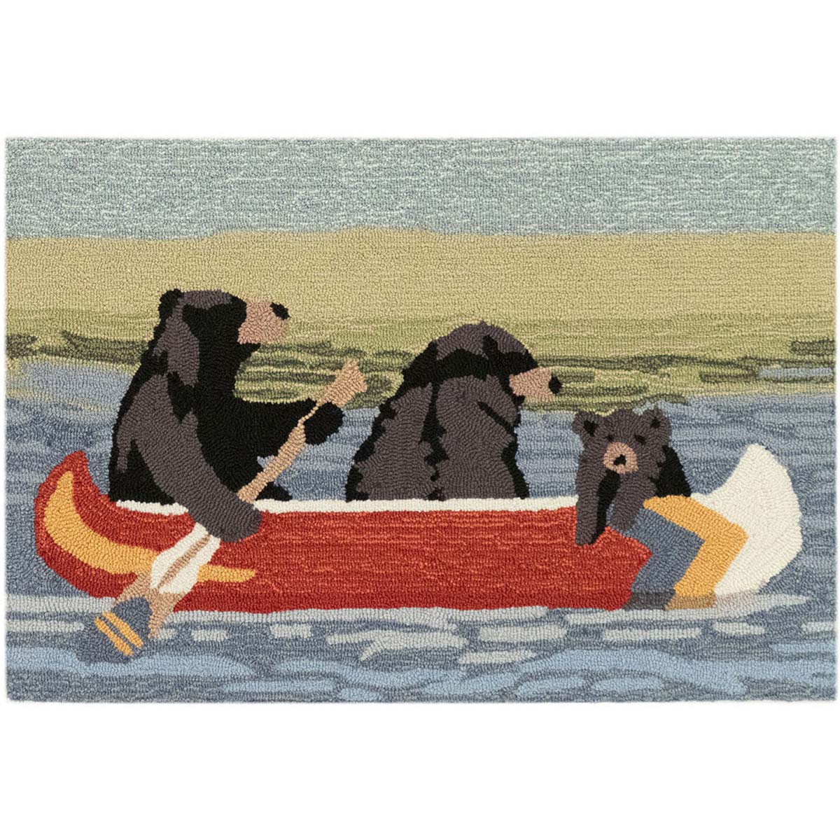 Canoe Bears Indoor/Outdoor Rug - 1 x 2